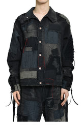 CRUST SASHIKO JACQUARD JACKET / BLK