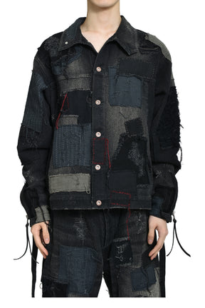 CRUST SASHIKO JACQUARD JACKET / BLK