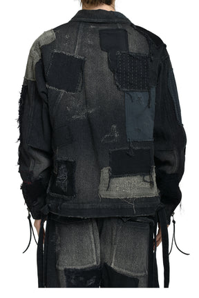 CRUST SASHIKO JACQUARD JACKET / BLK