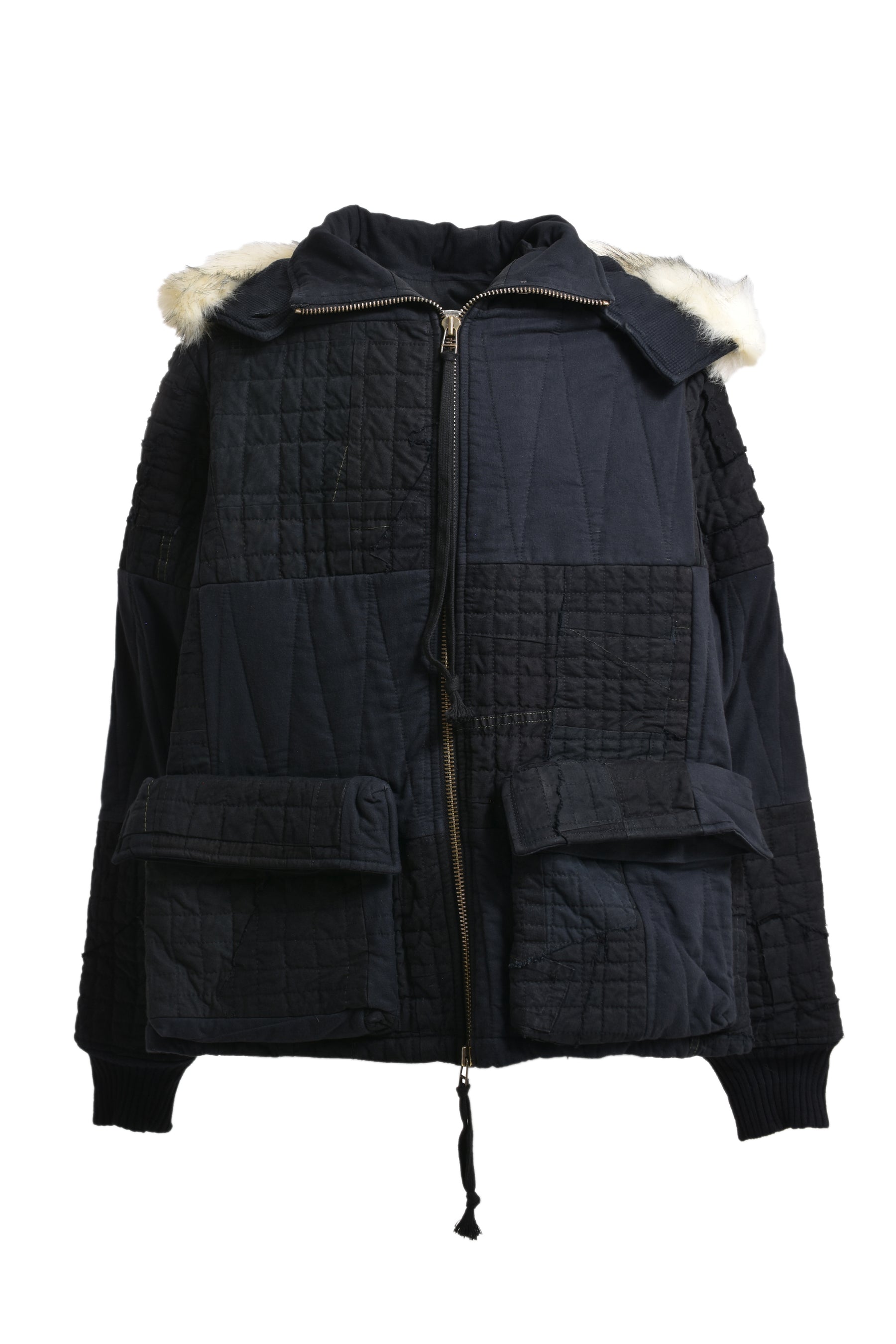 Greg Lauren BLACK SCRAPWORK RETRO PUFFY / BLK