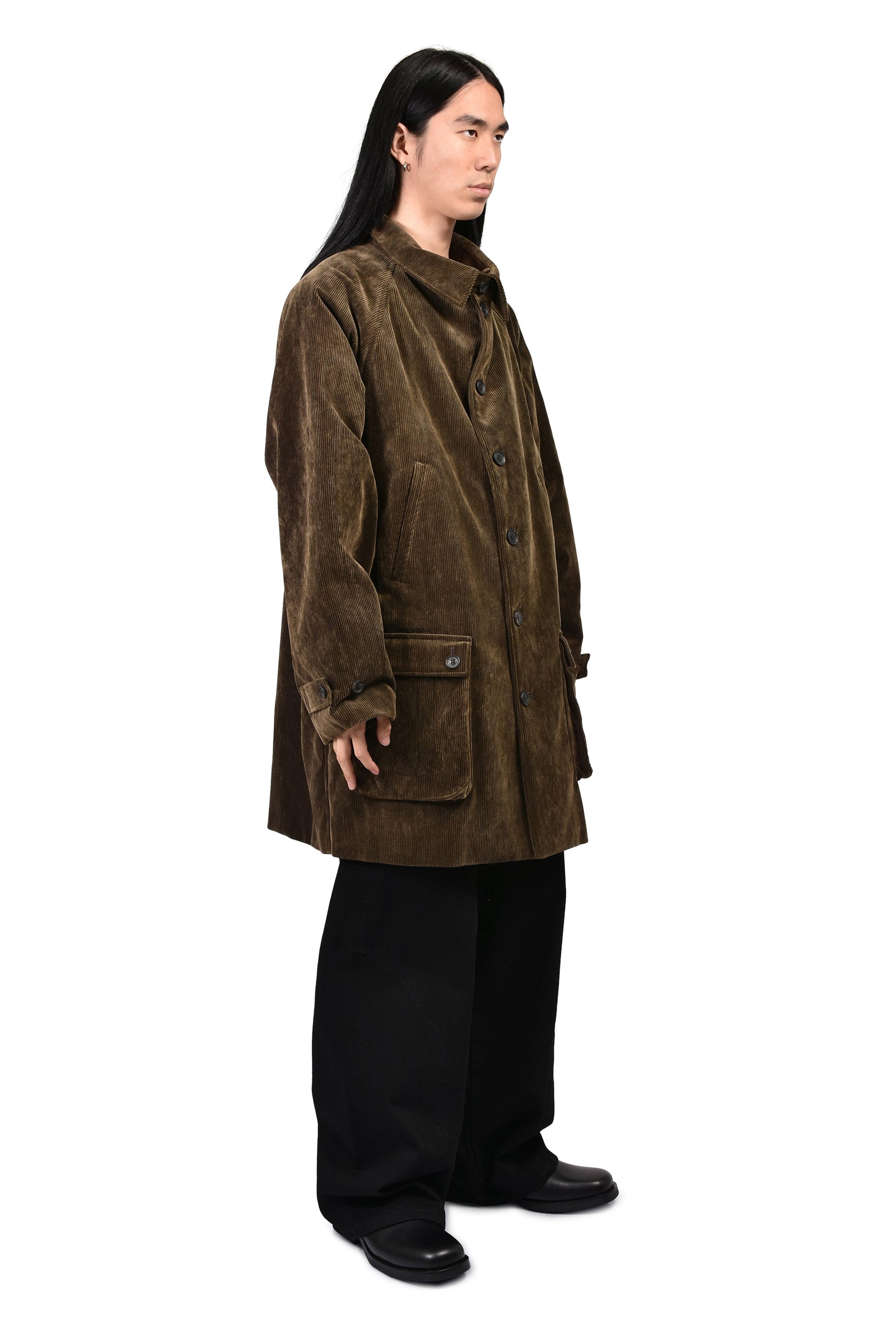 CORDUROY 6 BUTTON RAGLAN JACKET / BRW