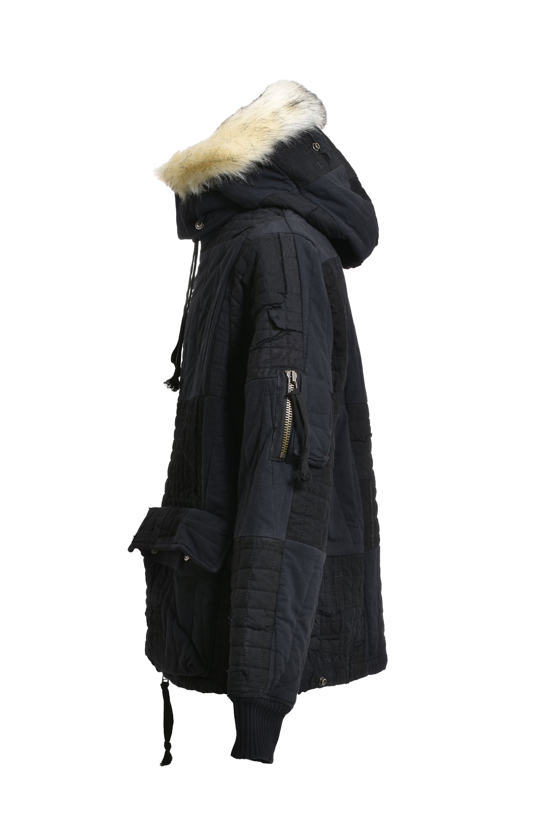 Greg Lauren BLACK SCRAPWORK RETRO PUFFY / BLK