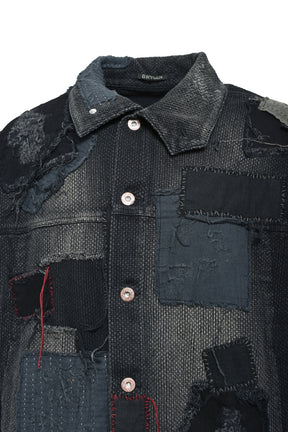 CRUST SASHIKO JACQUARD JACKET / BLK