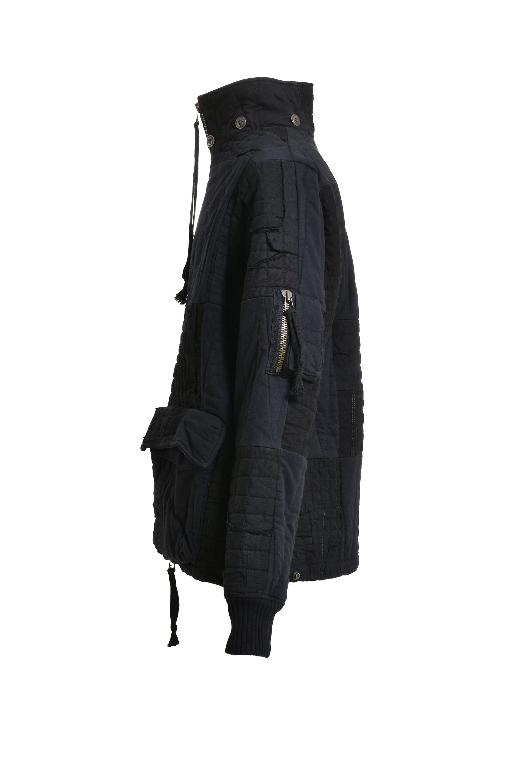 Greg Lauren BLACK SCRAPWORK RETRO PUFFY / BLK