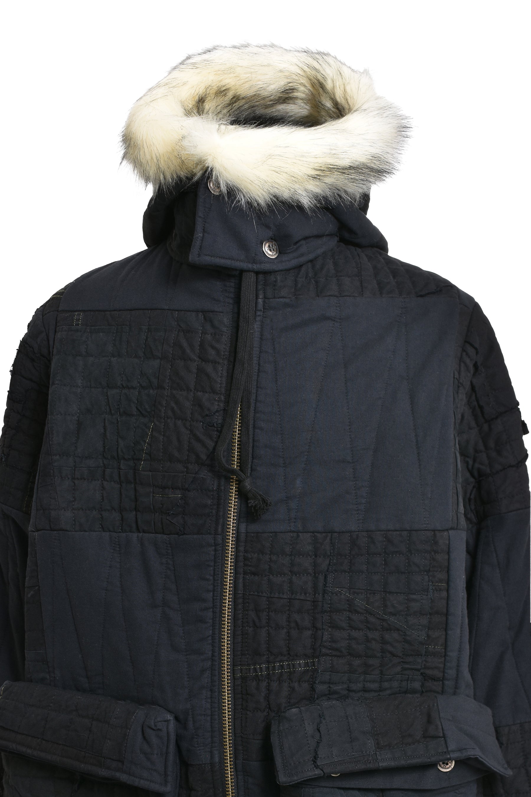 Greg Lauren BLACK SCRAPWORK RETRO PUFFY / BLK