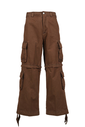 ZIP-OFF CARGO PANTS WOVEN / BRW
