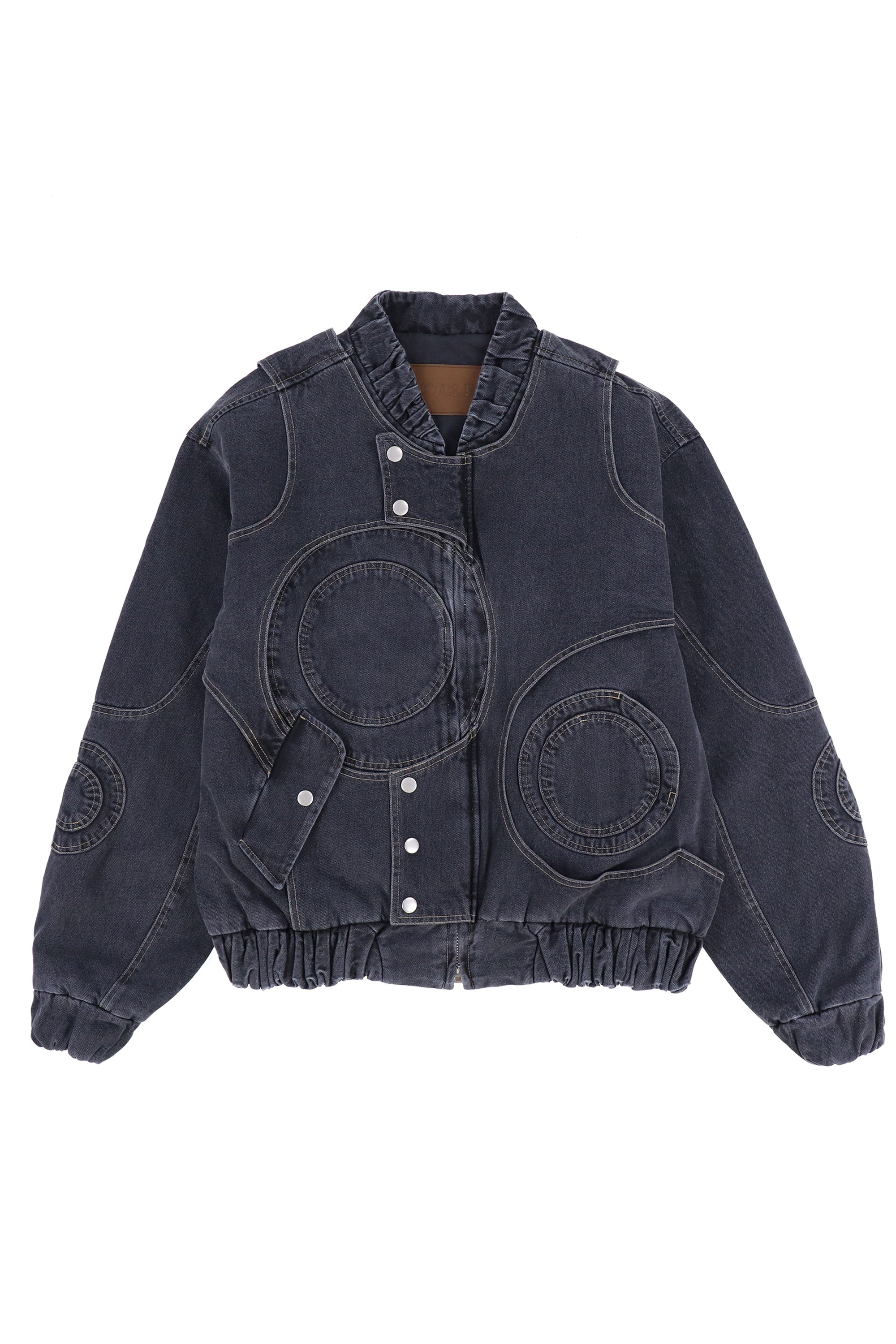 cycle by MYOB サイクル FW23 CUT-OUT DENIM BOMBER / BLK