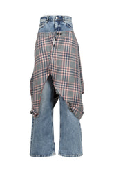 DOUBLE JEANS /  LWASH GRYCHECKED