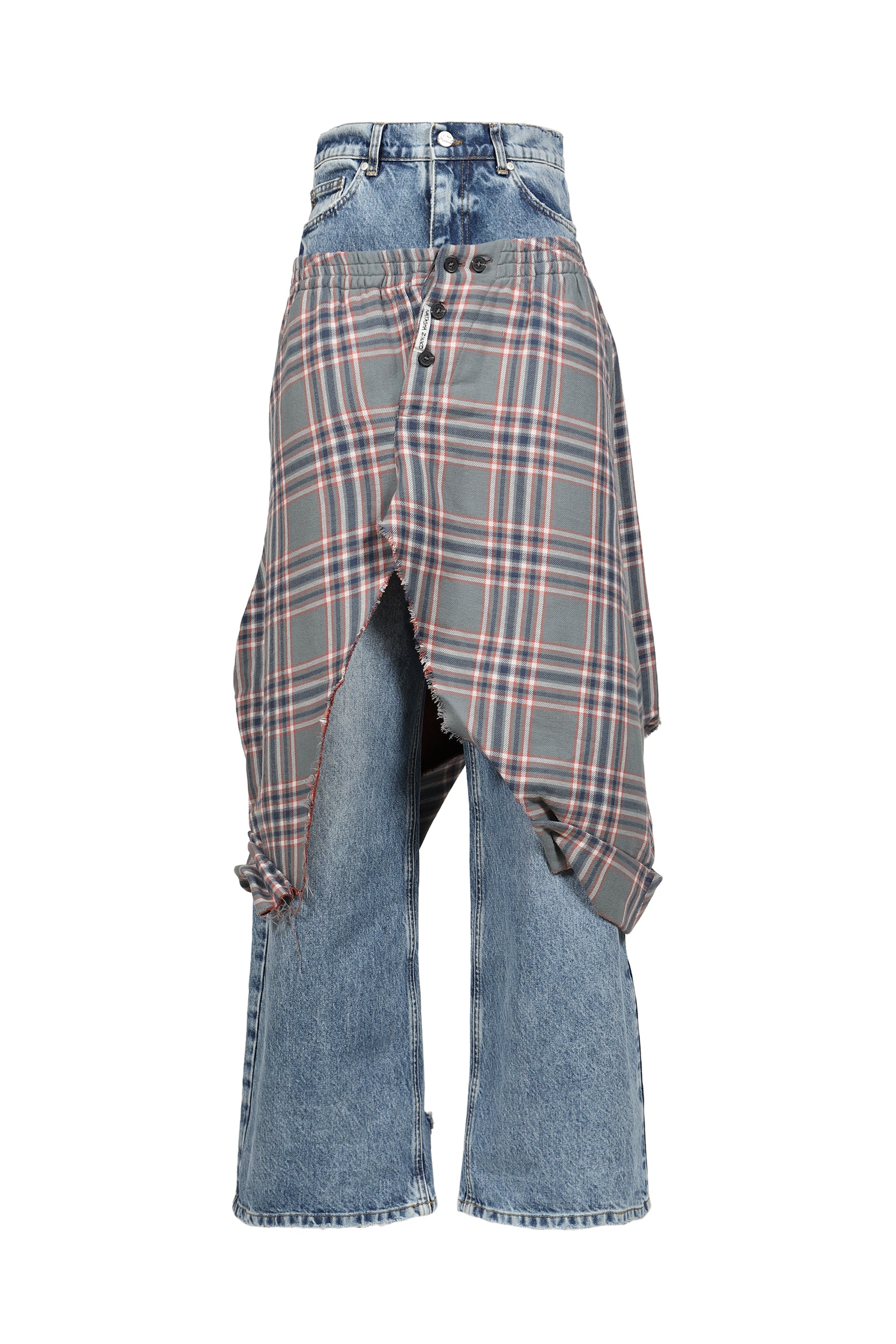 DOUBLE JEANS /  LWASH GRYCHECKED