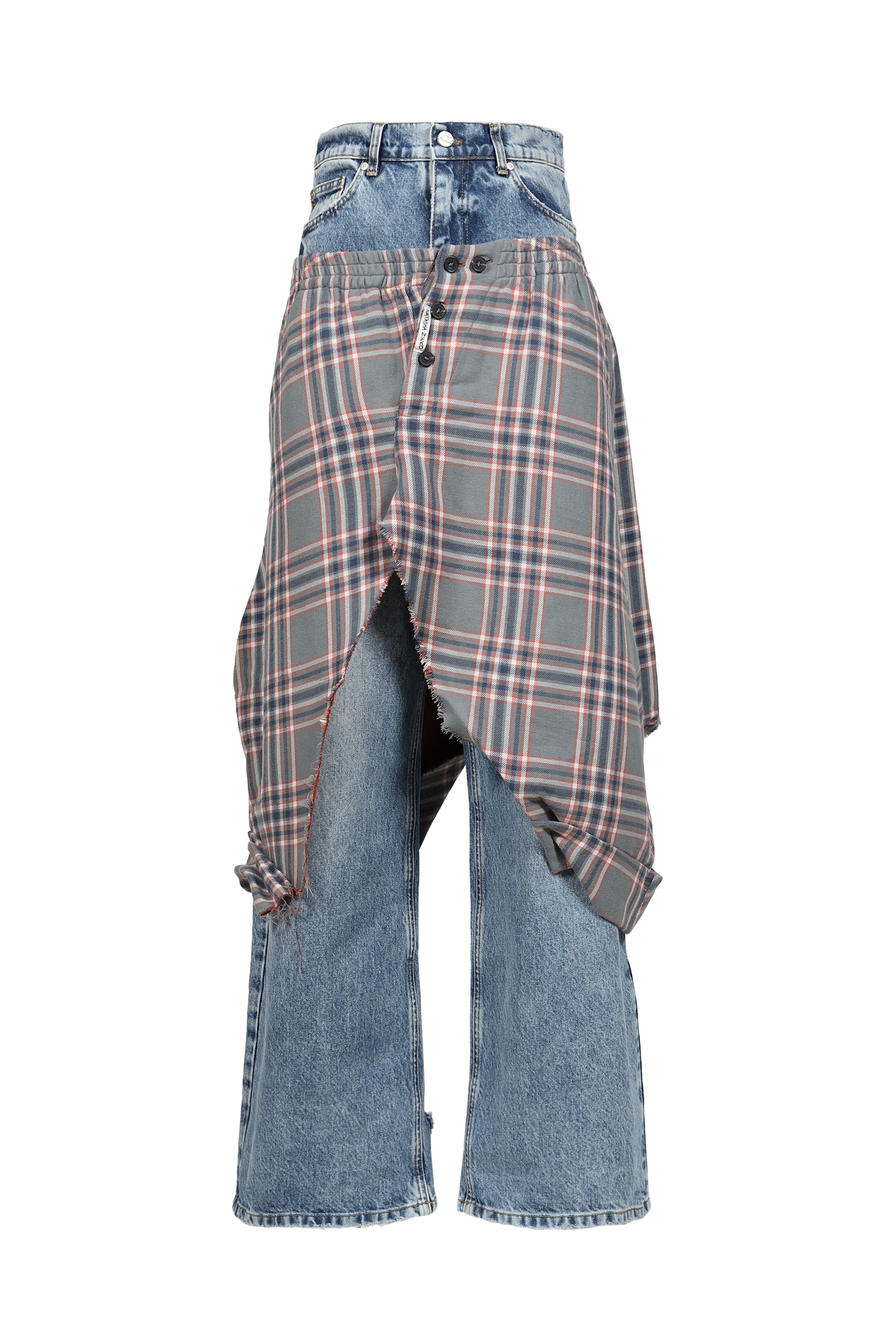 DOUBLE JEANS /  LWASH GRYCHECKED