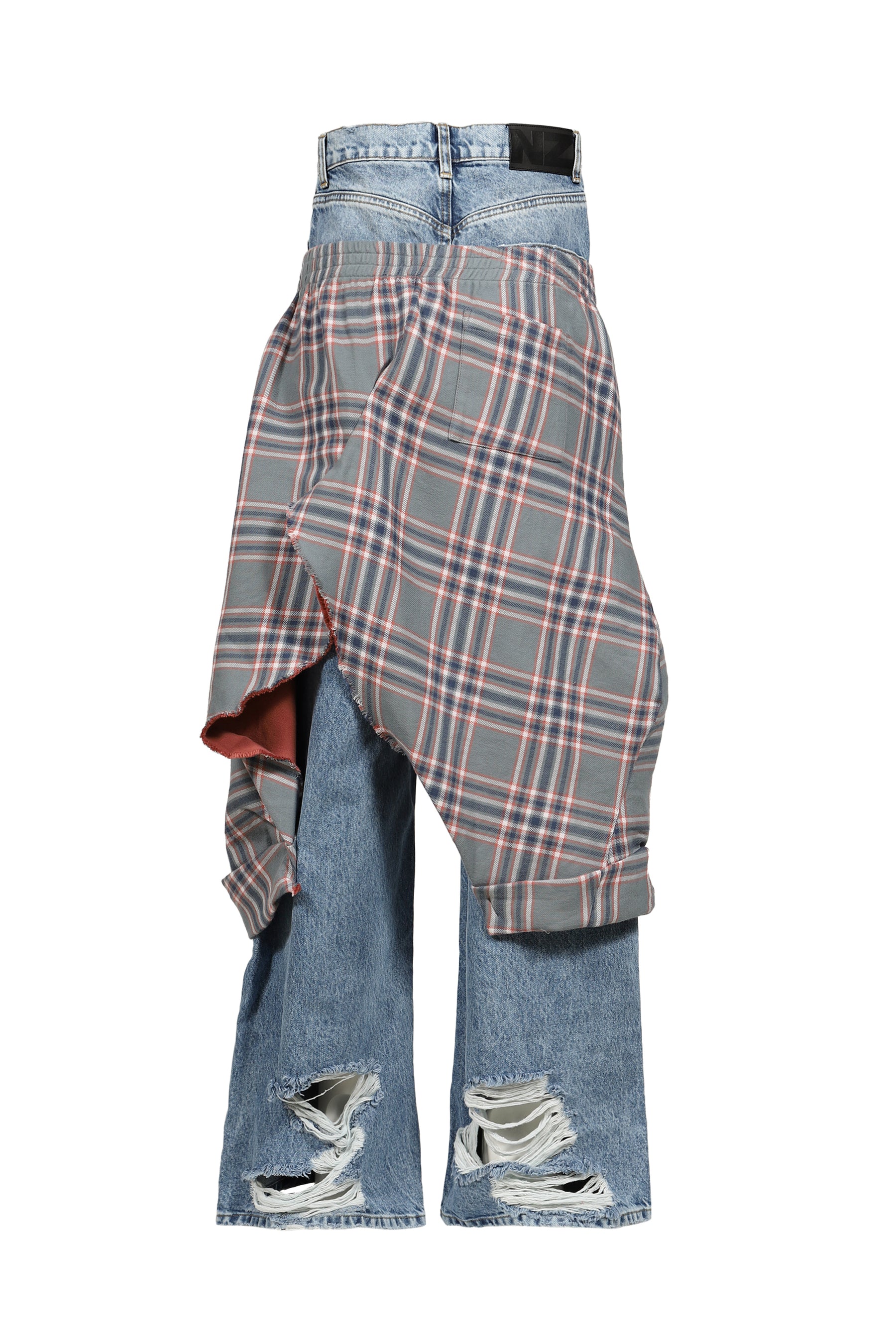 DOUBLE JEANS /  LWASH GRYCHECKED