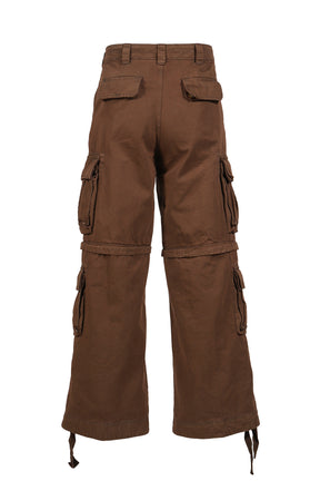 ZIP-OFF CARGO PANTS WOVEN / BRW