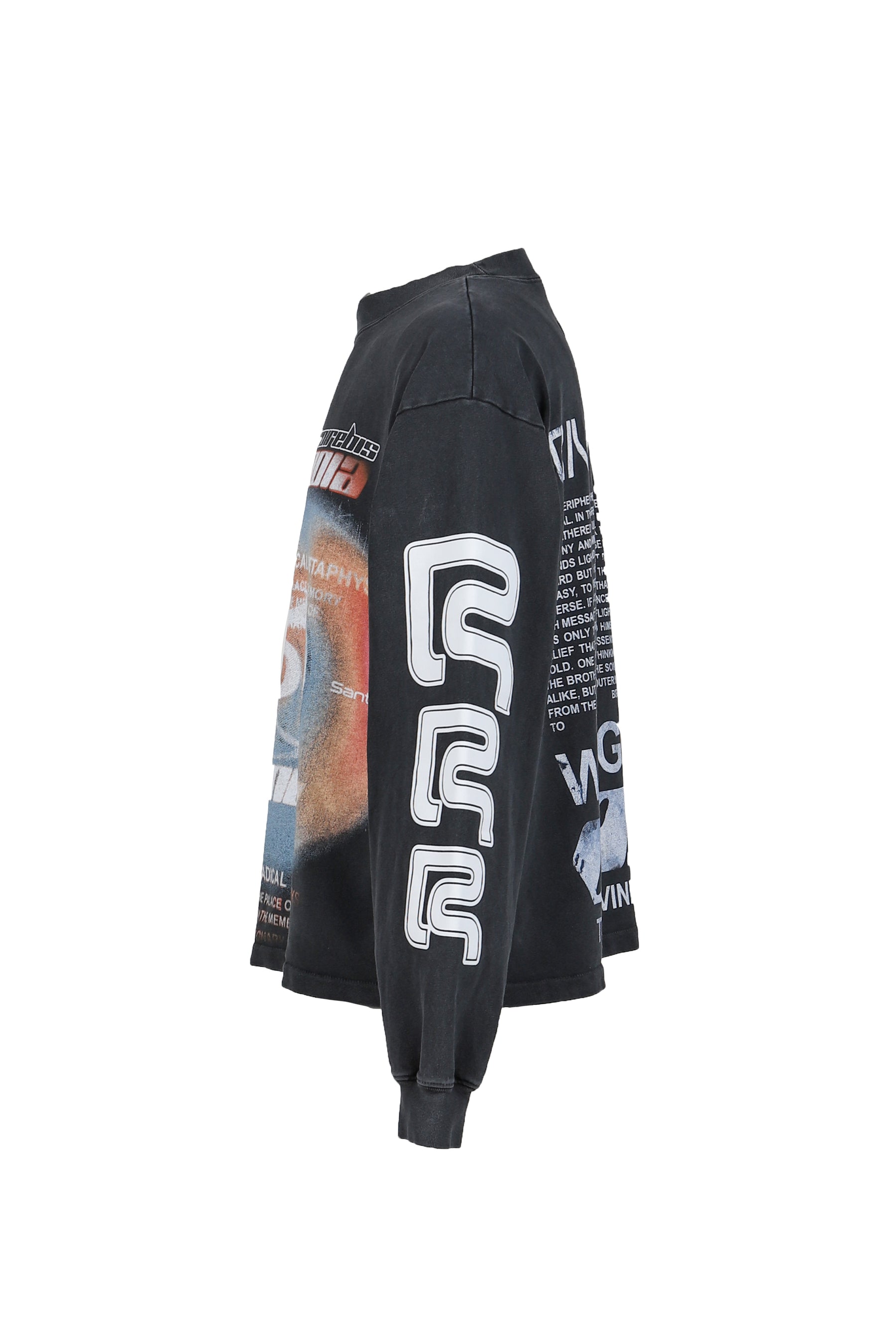 DIVINITY PAPER GARDEN LS TEE / FADED BLK