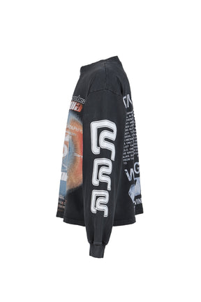 DIVINITY PAPER GARDEN LS TEE / FADED BLK