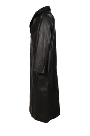 MOTH LEATHER COAT / BLK