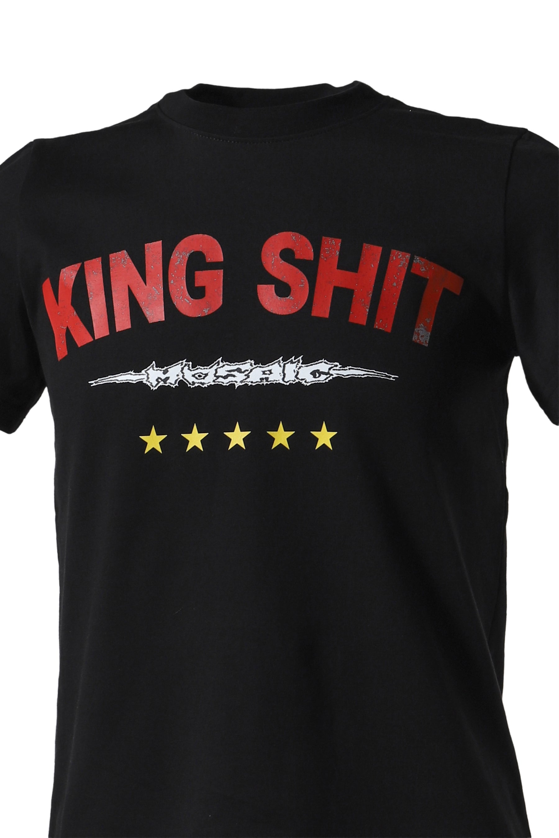 KING SHIT ANGRY ZIP TEE BLACK / BLK