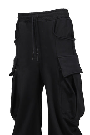 CARGO X4 SWEATPANTS JERSEY / BLK