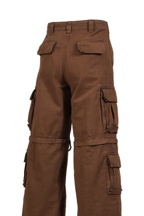 ZIP-OFF CARGO PANTS WOVEN / BRW