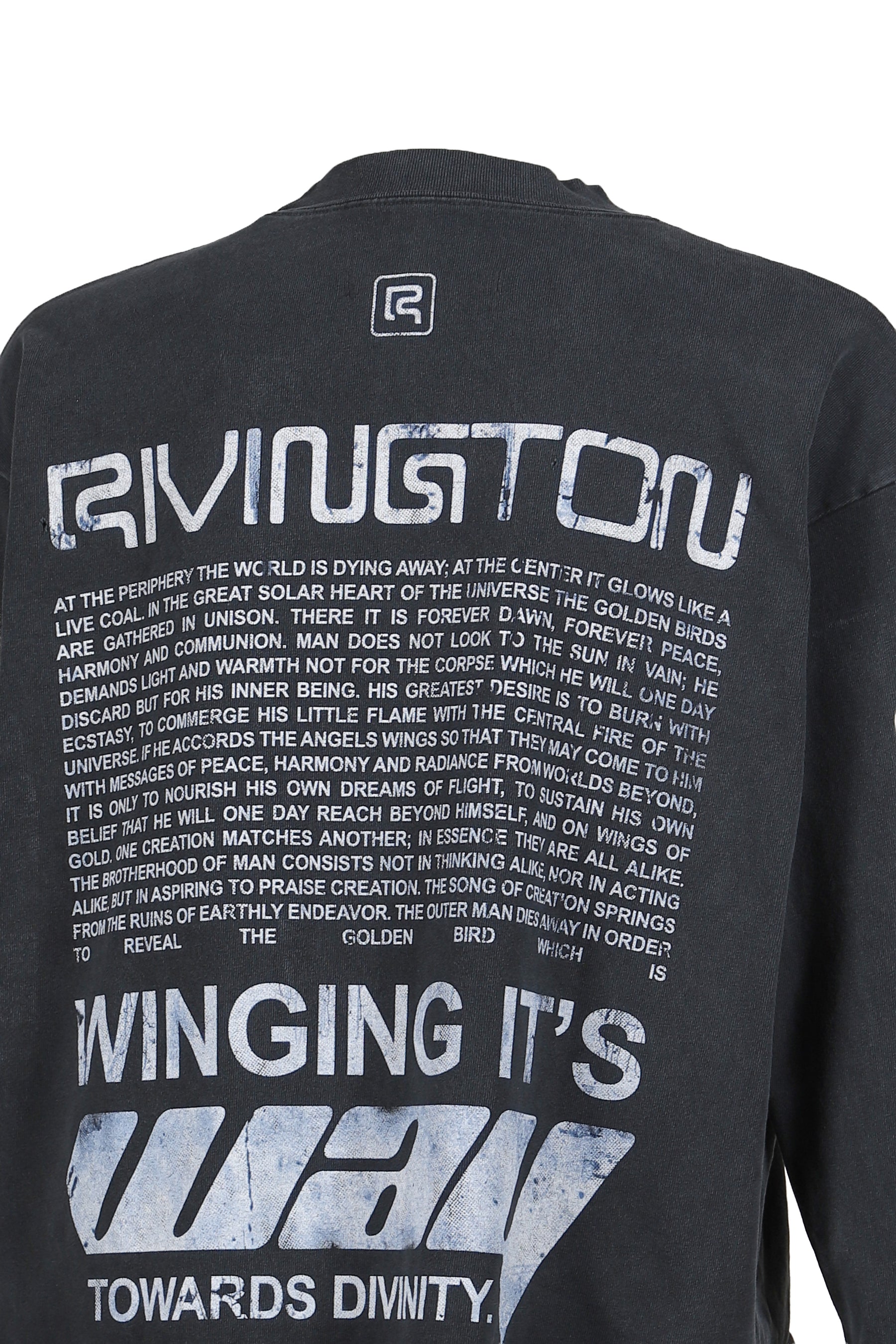 DIVINITY PAPER GARDEN LS TEE / FADED BLK