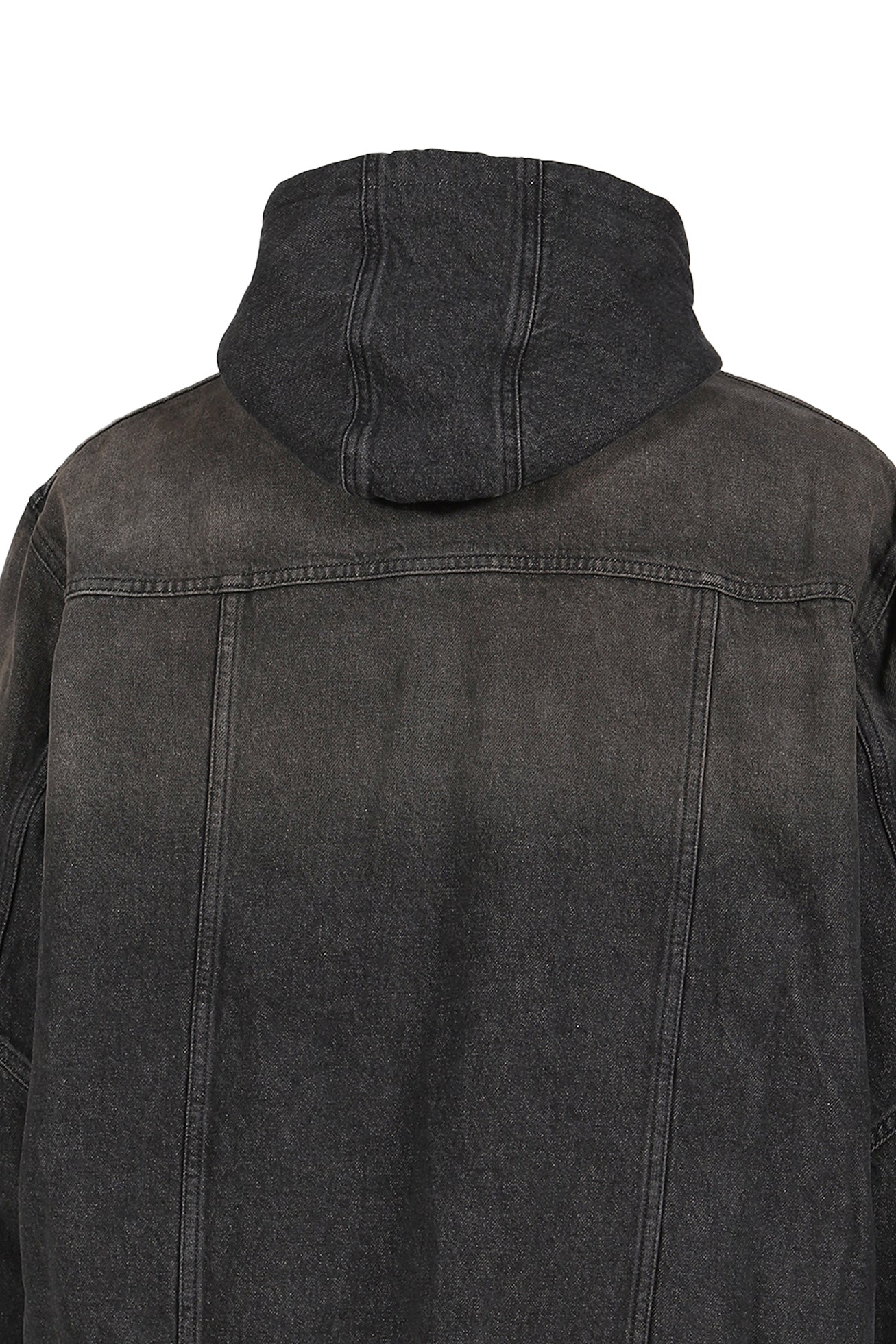 HOODED JACKET / WET BLK