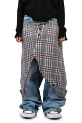 DOUBLE JEANS /  LWASH GRYCHECKED