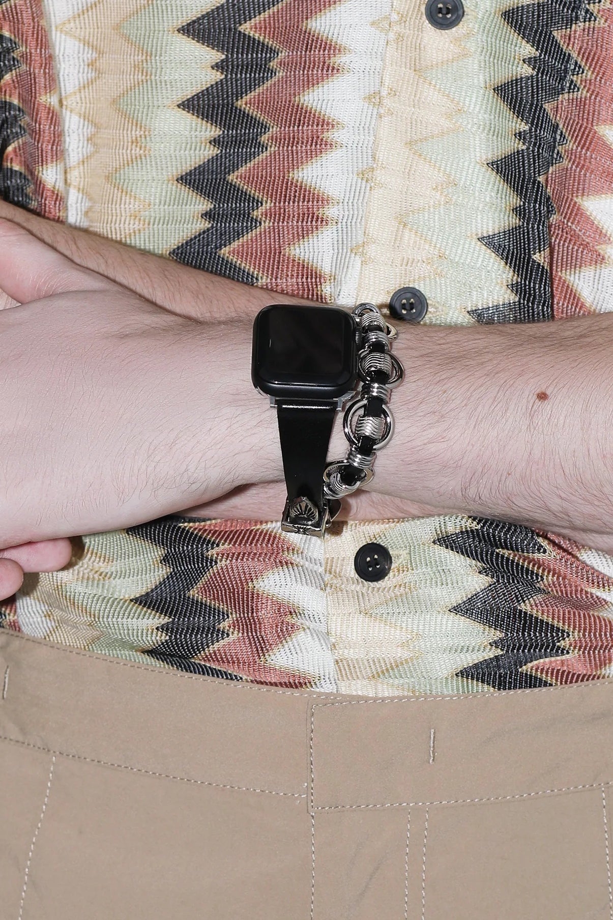TOGA TOO RING METAL WATCH BELT / BLK