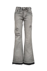 CHARCOAL BOOTCUT DENIM TROUSERS / GRY