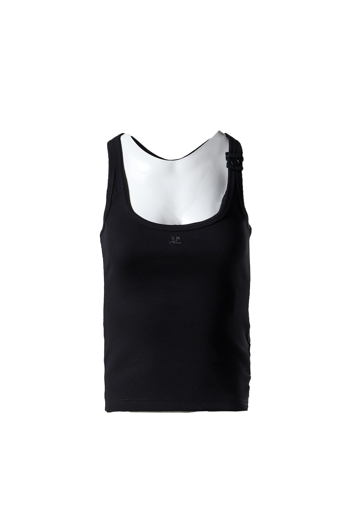 BUCKLE 90'S RIB TANK TOP / BLK