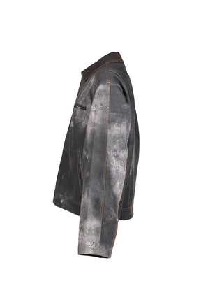 BLACK TROMPE L'OEIL DENIM JACKET / BLK