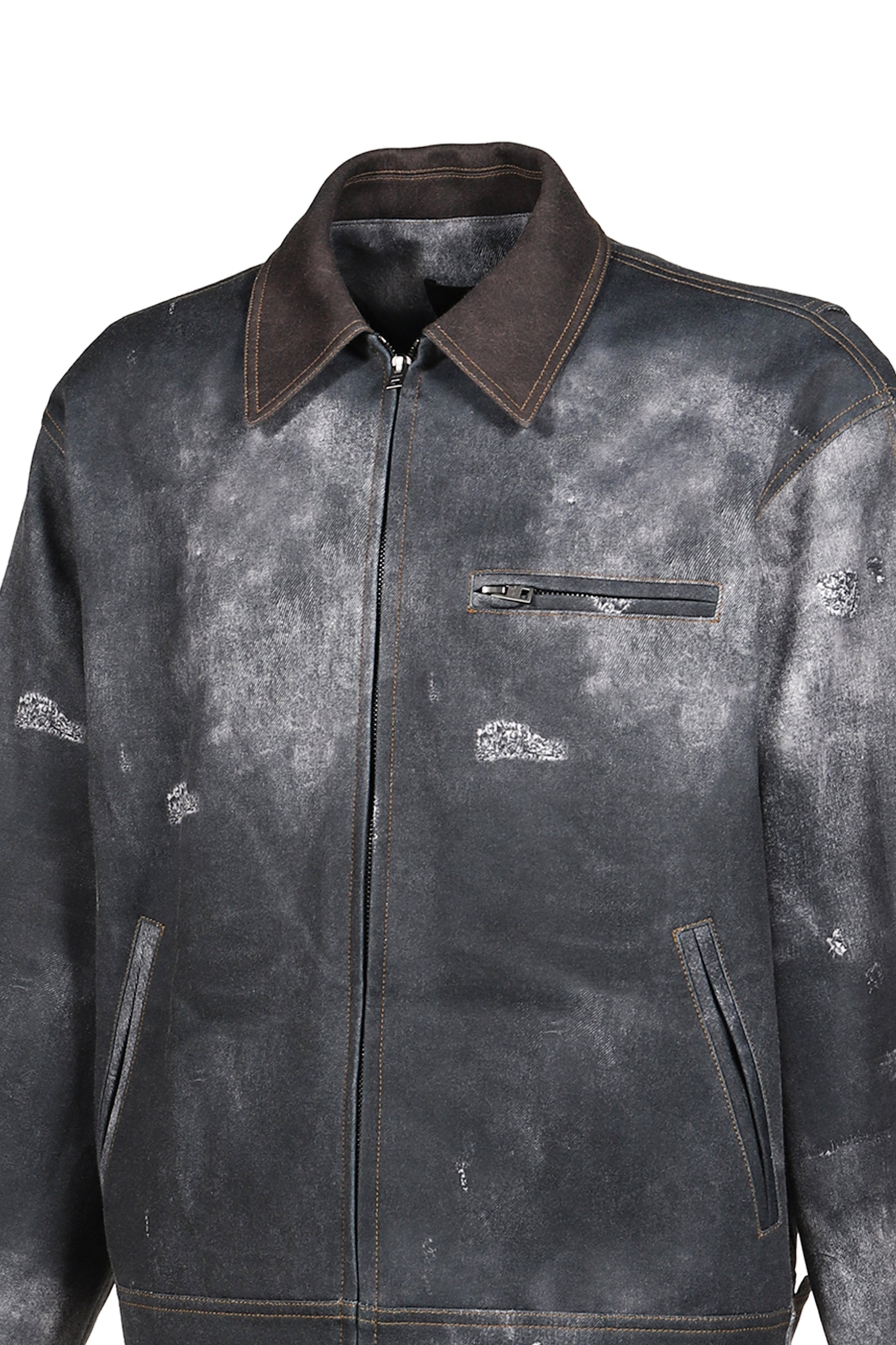 BLACK TROMPE L'OEIL DENIM JACKET / BLK