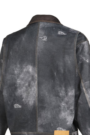 BLACK TROMPE L'OEIL DENIM JACKET / BLK