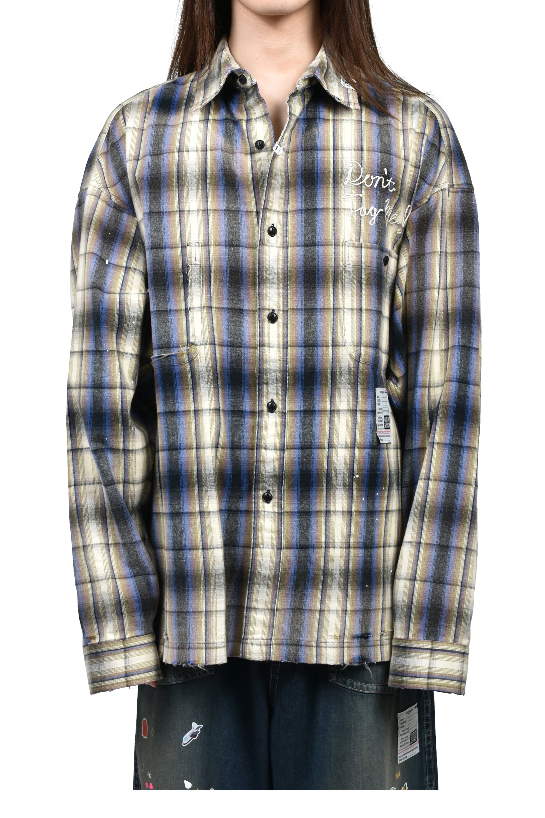 VINTAGE LIKE CHECK L/S SHIRTS / BEI