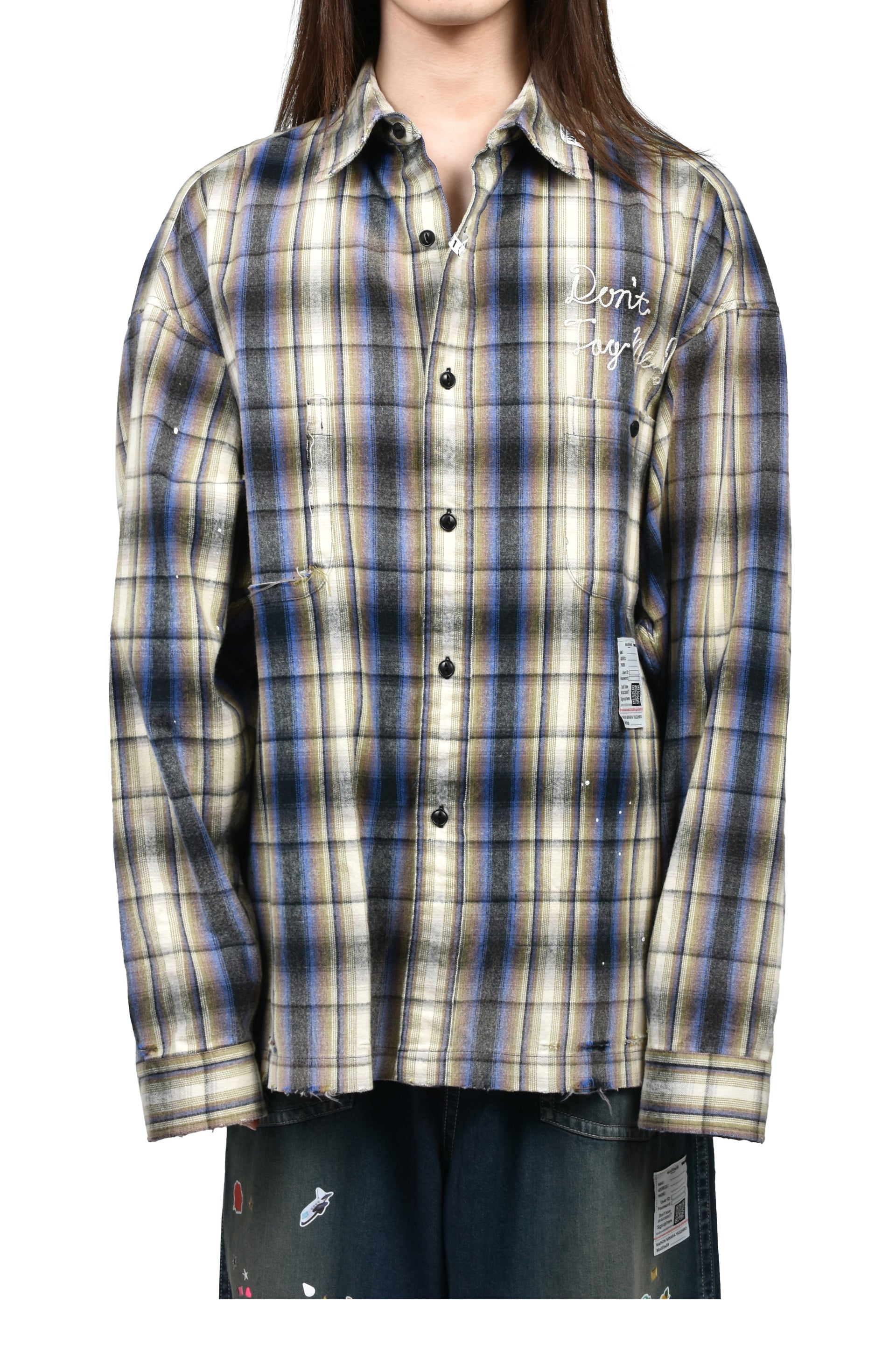 VINTAGE LIKE CHECK L/S SHIRTS / BEI