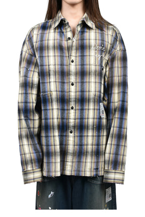 VINTAGE LIKE CHECK L/S SHIRTS / BEI