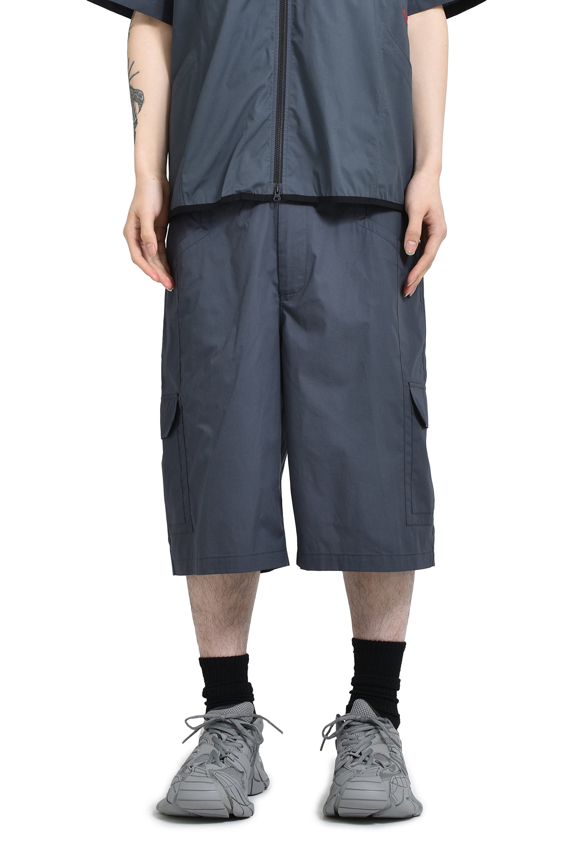 GR10K POPLIN CARGO SHORTS / CONVOY GRY