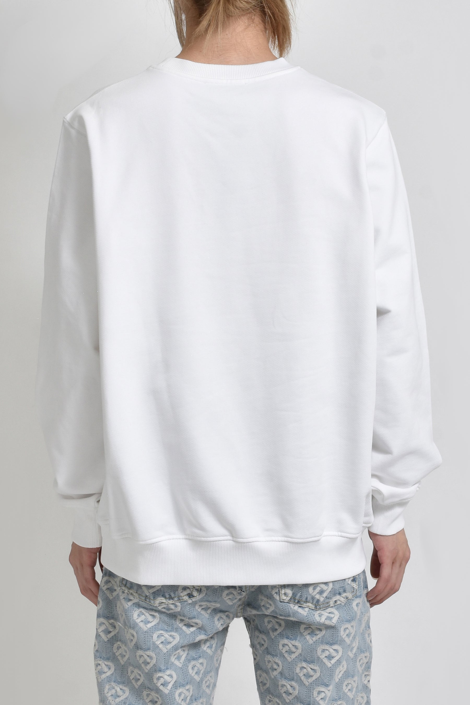 STATUE EN MARBRE EMBROIDERED SWEATSHIRT / WHT