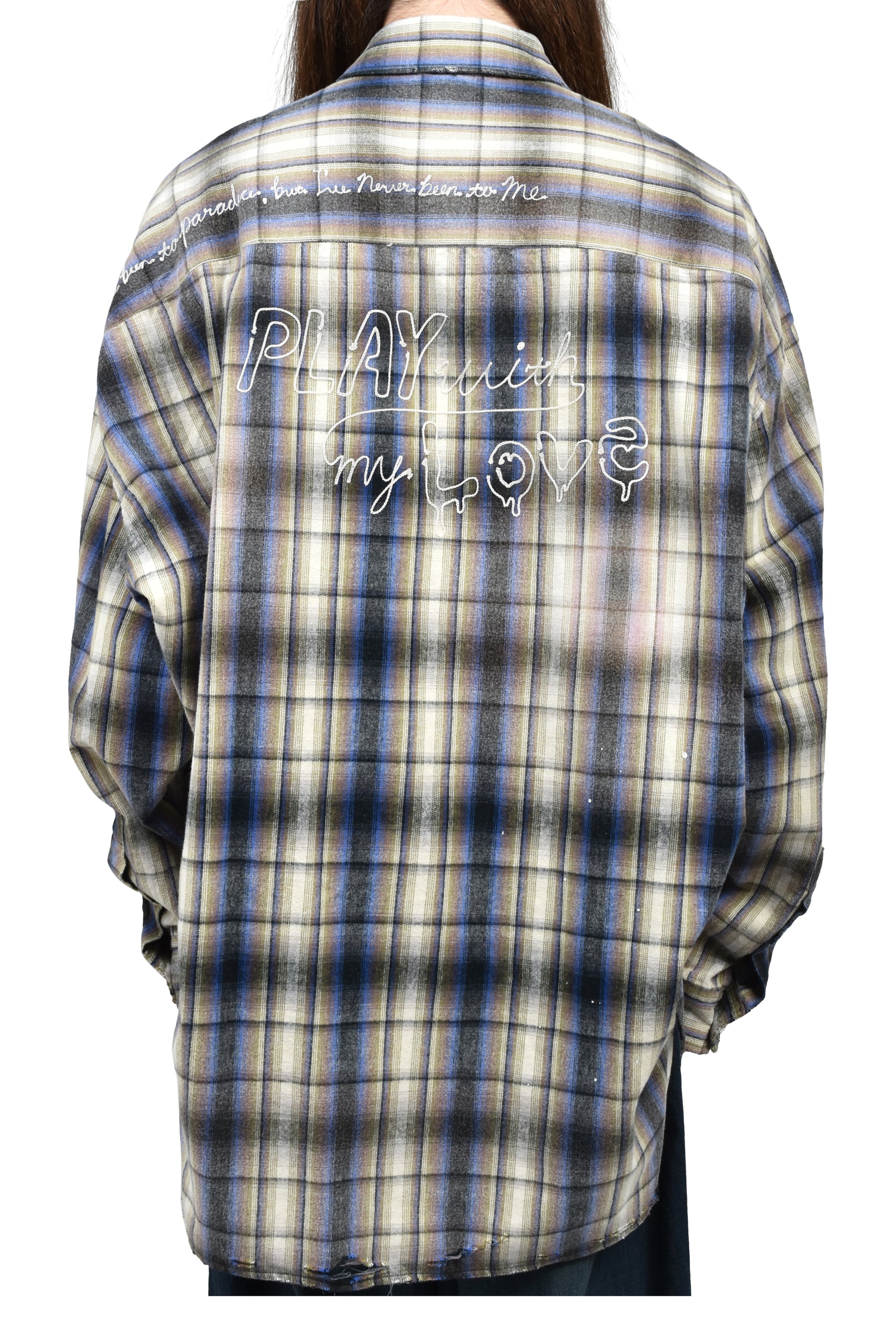 VINTAGE LIKE CHECK L/S SHIRTS / BEI