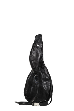 LEATHER SLING BAG / BLK