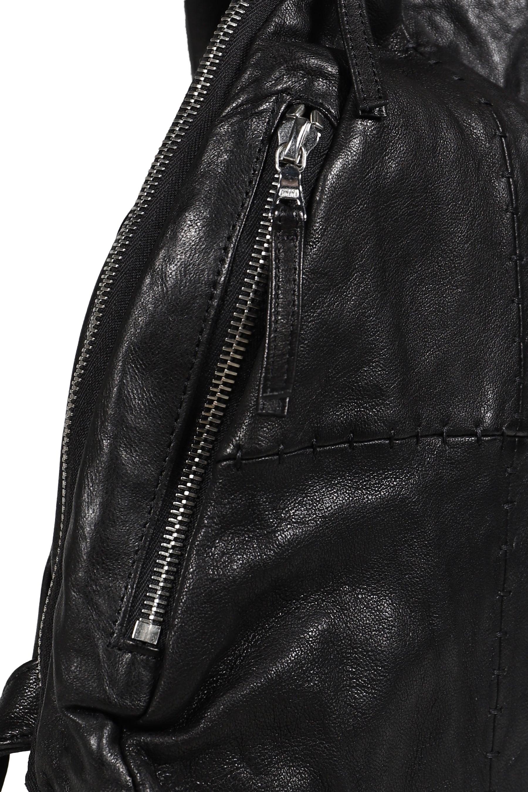LEATHER SLING BAG / BLK
