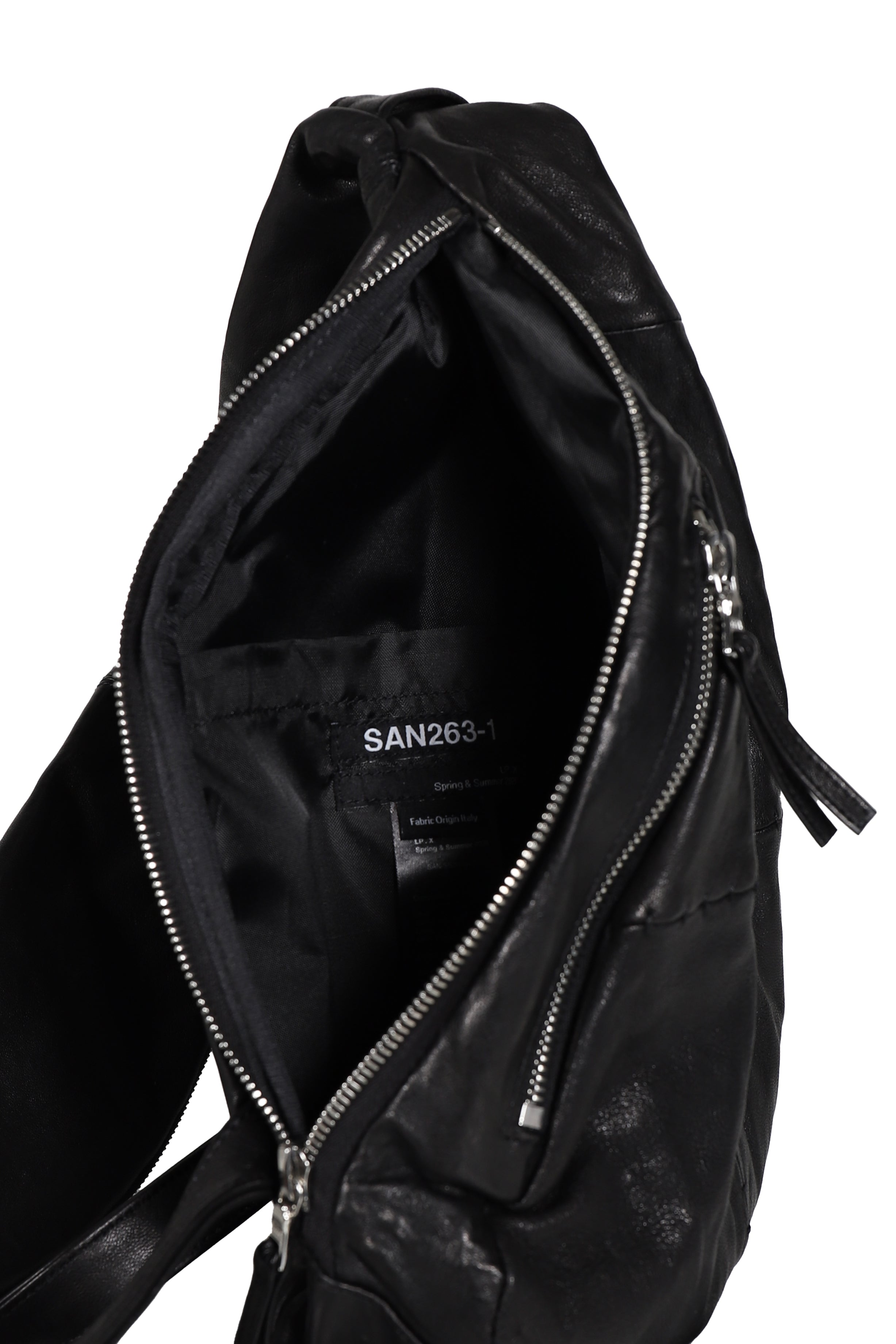 SAN263-1 サン236-1 LEATHER SLING BAG / BLK - NUBIAN ヌビアン
