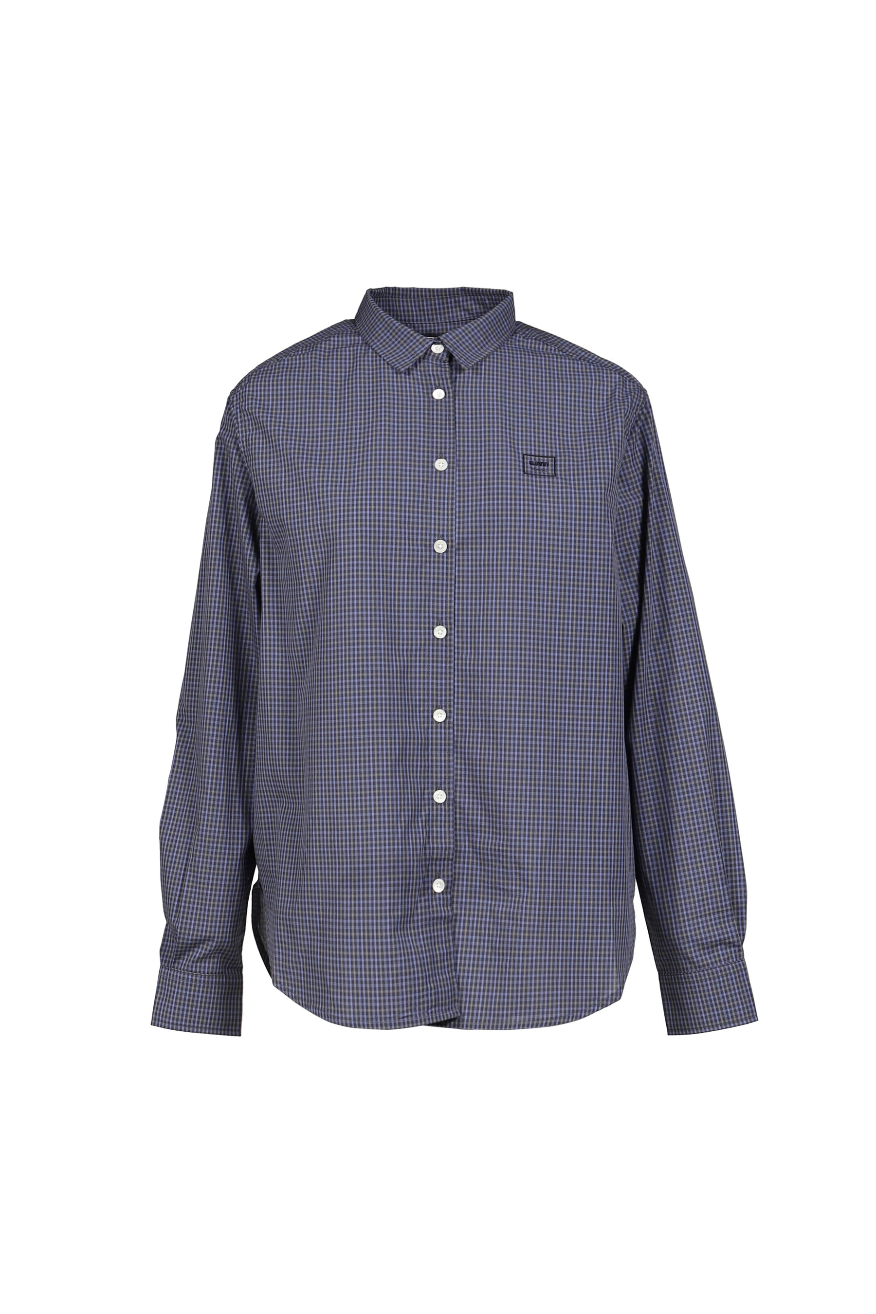 G CLASSIC EMBROIDERED BUTTON-UP SHIRT / NVY
