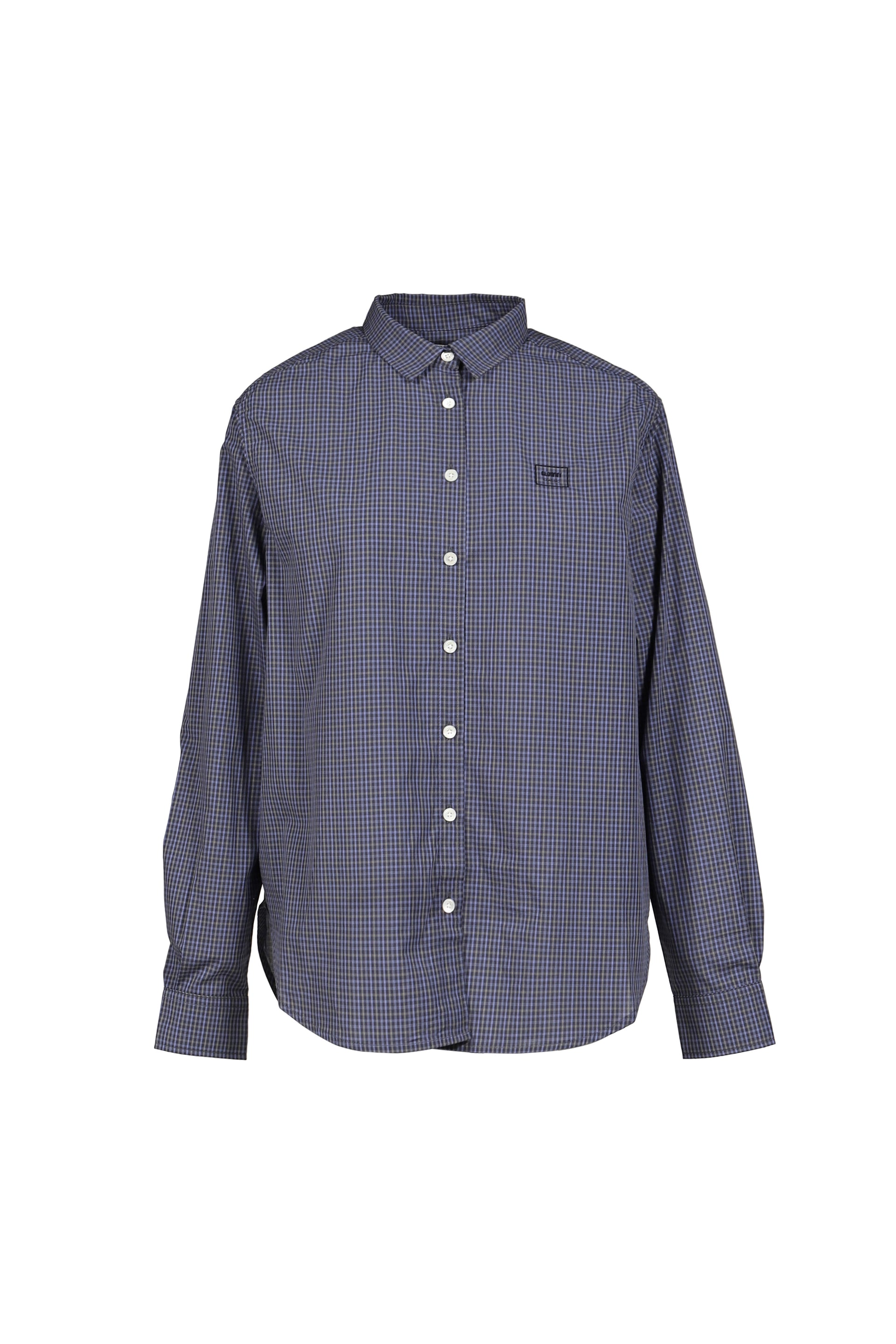 G CLASSIC EMBROIDERED BUTTON-UP SHIRT / NVY