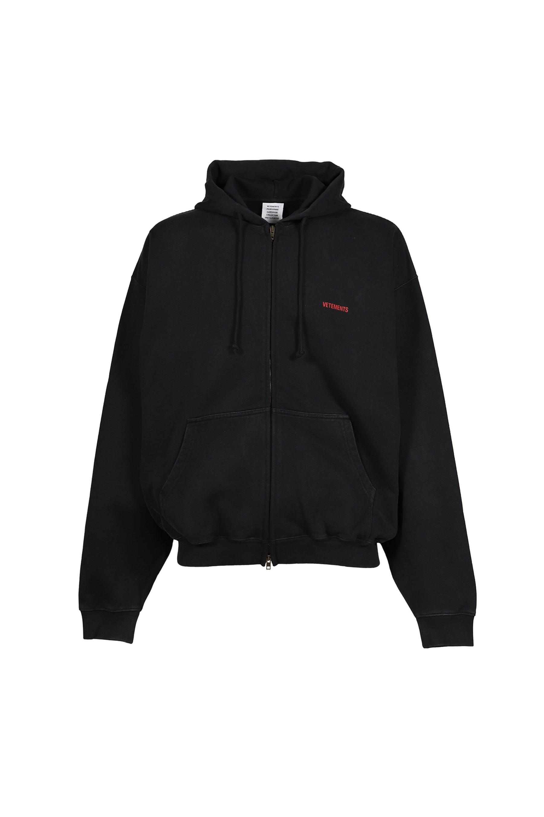 CLASSIC LOGO ZIP-UP HOODIE / BLK RED