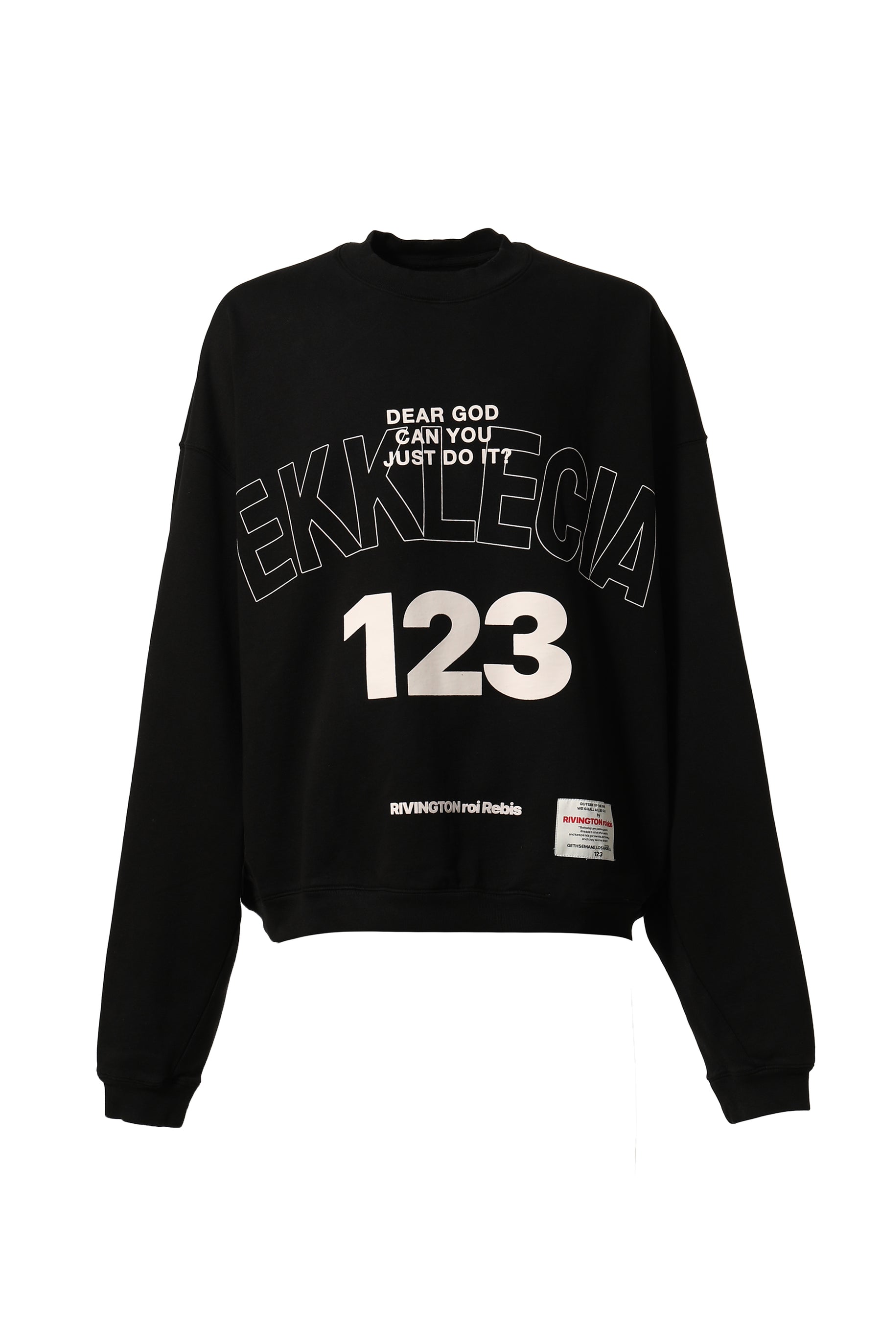 RRR123 FW23 EKKLECIA II CREWNECK / MASS BLK -NUBIAN