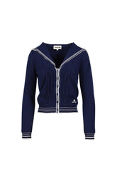 SAILOR COLLAR KNIT CARDIGAN / NVY