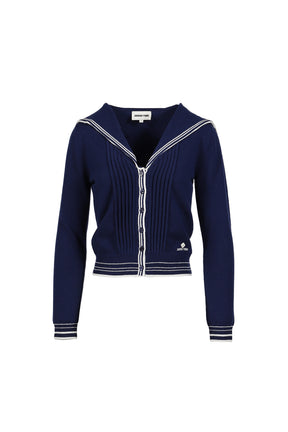 SAILOR COLLAR KNIT CARDIGAN / NVY