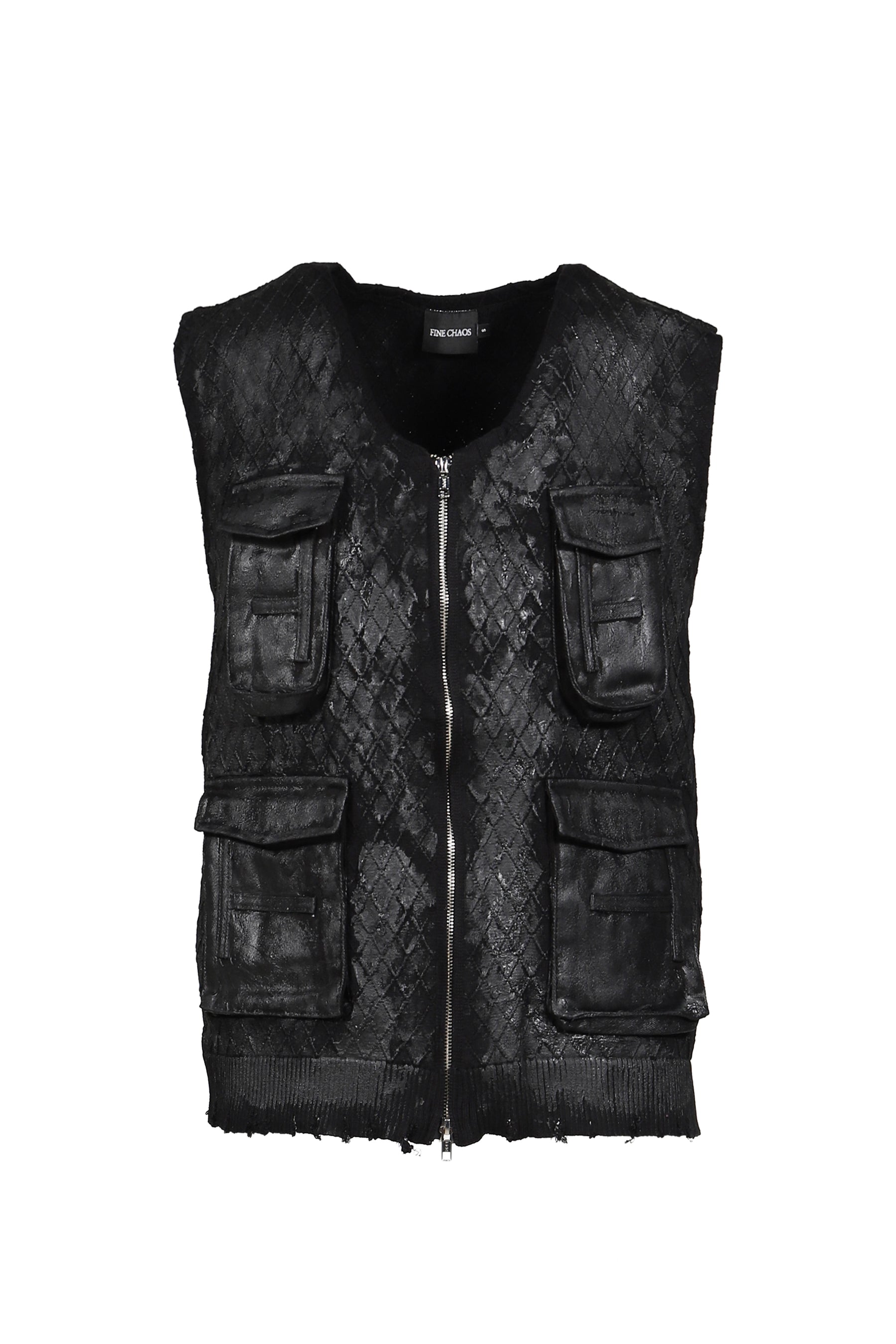 SECURITY KNIT VEST / BLK
