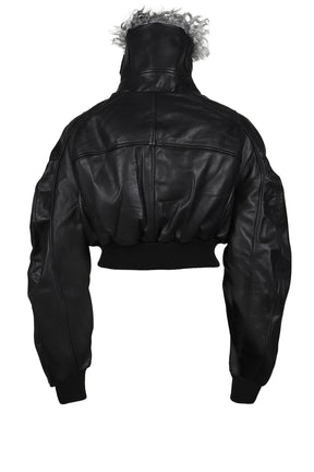CONSUMER CROPPED BOMBER / BLK