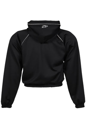 ATHLEISURE JERSEY ZIP HOODIE / BLK