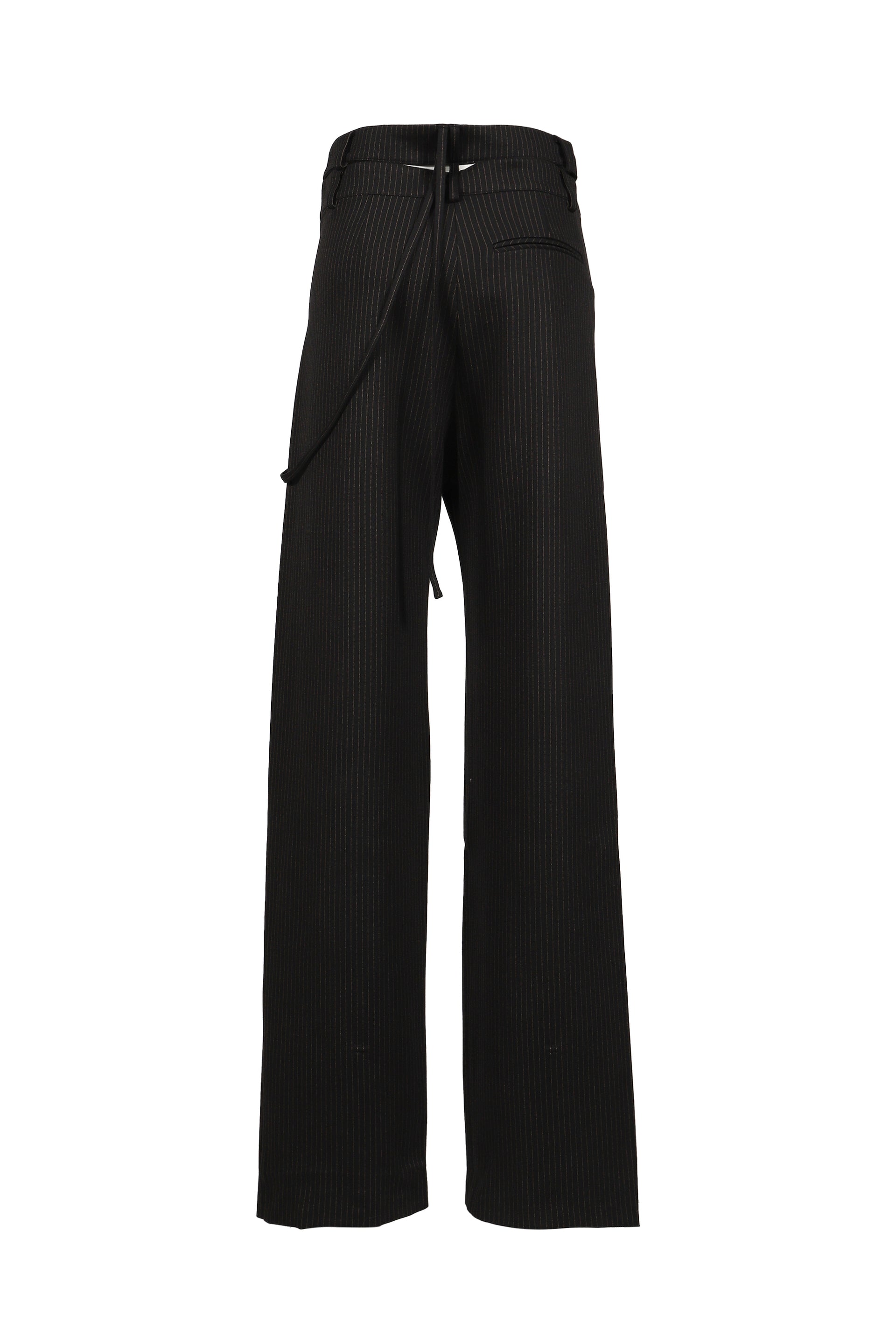 SIGNATURE WRAP SUIT PANTS / BLK